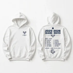 Tennis Team Hoodie – Custom Roster & Season Pullover