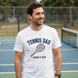 Alternative view of Tennis Dad Jersey – Personalized Player Name Supporter Shirt