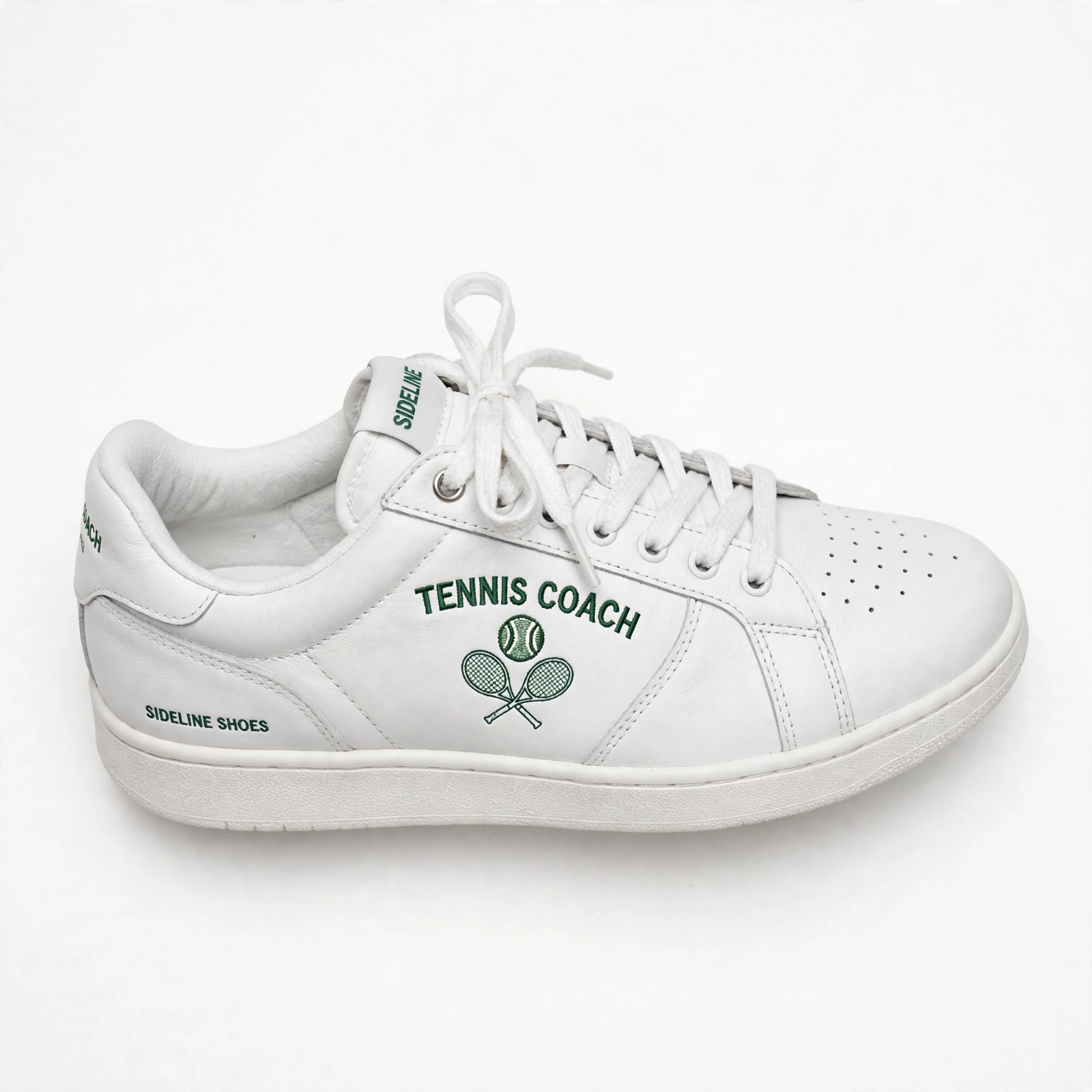 Tennis Coach Sneakers – Personalized Name Sideline Shoes