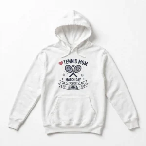 Tennis Mom Hoodie – Match Day Pullover with Custom Player Name