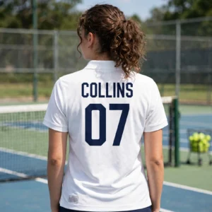 Alternative view of Custom Tennis Jersey – Personalized Name & Number, Adult Sizes