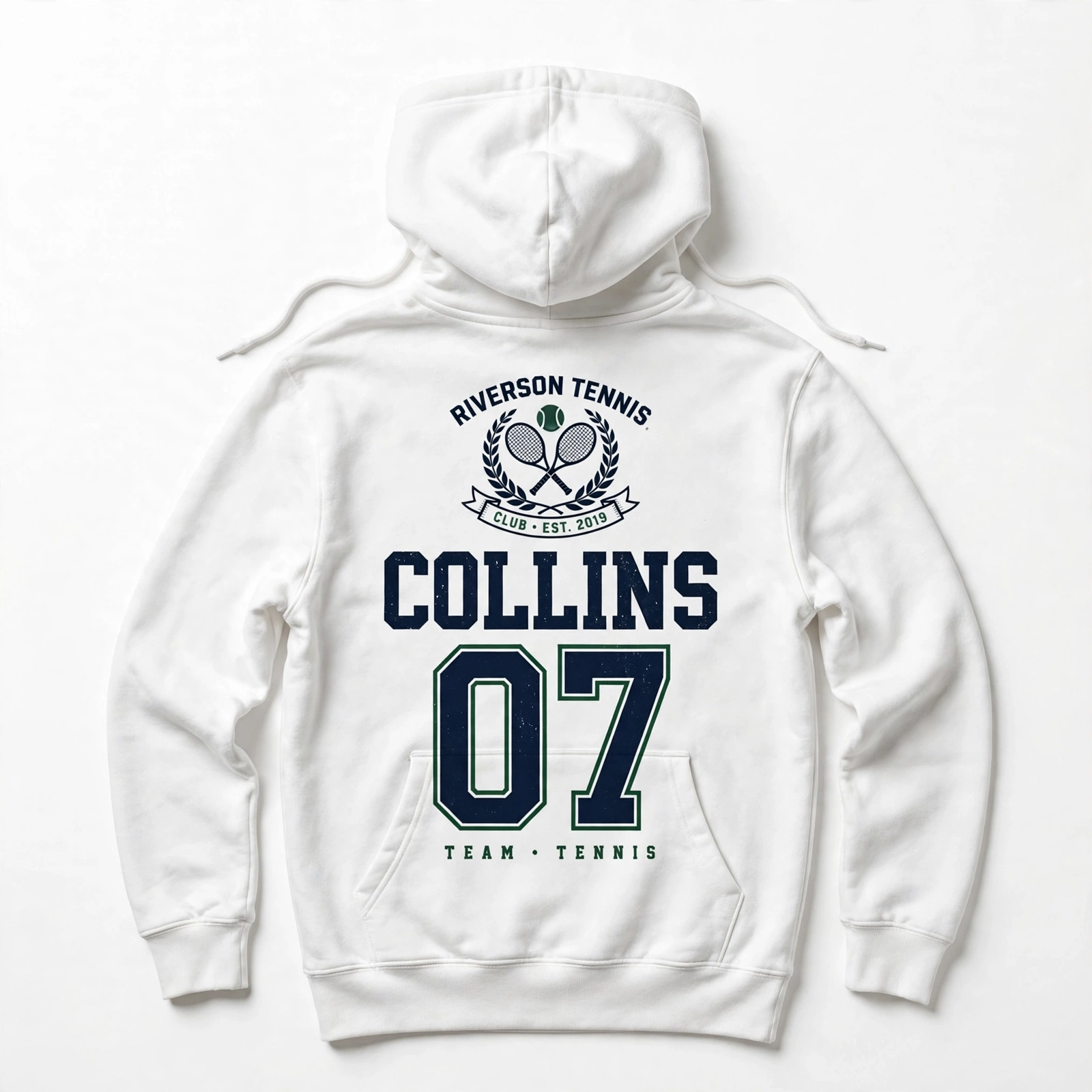 Custom Tennis Hoodie – Personalized Name & Number Team Pullover
